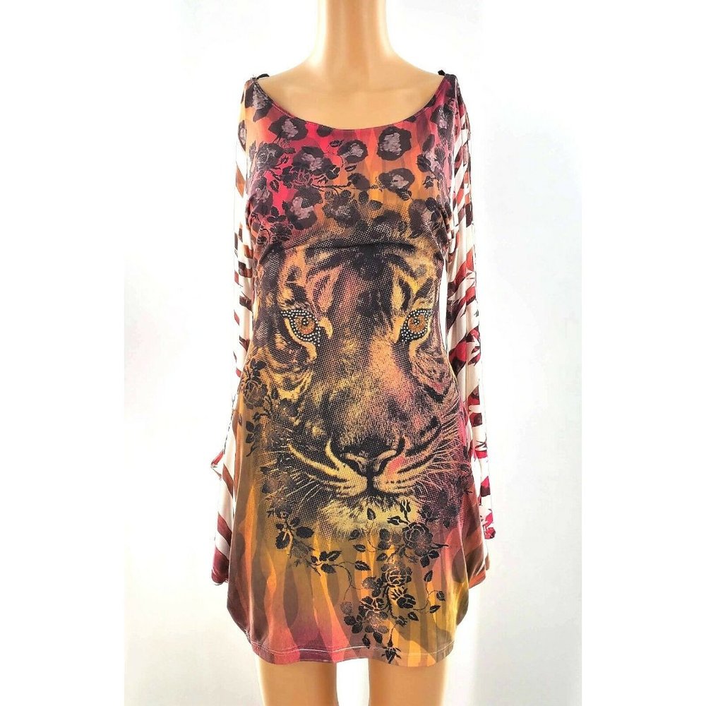 Symphony Butterfly Tiger Bodycon Dress (Medium)